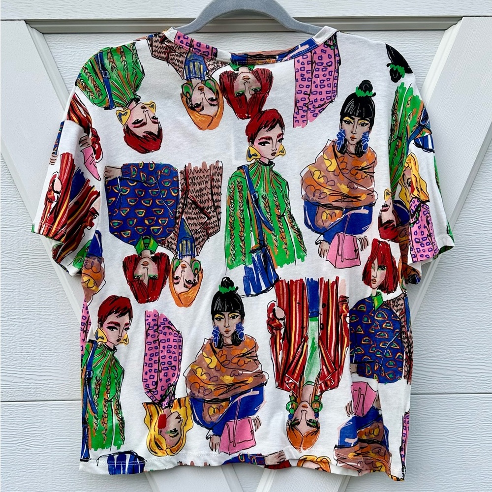 🔥Closet Clearout!🔥 Zara Fashion Print T-Shirtrt - Picture 4 of 4